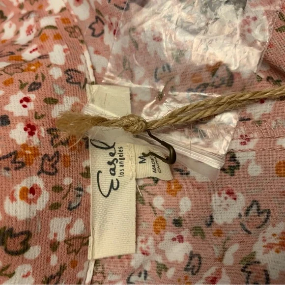 Easel NWT Floral Dress Pink Medium Oversized - Picture 4 of 8